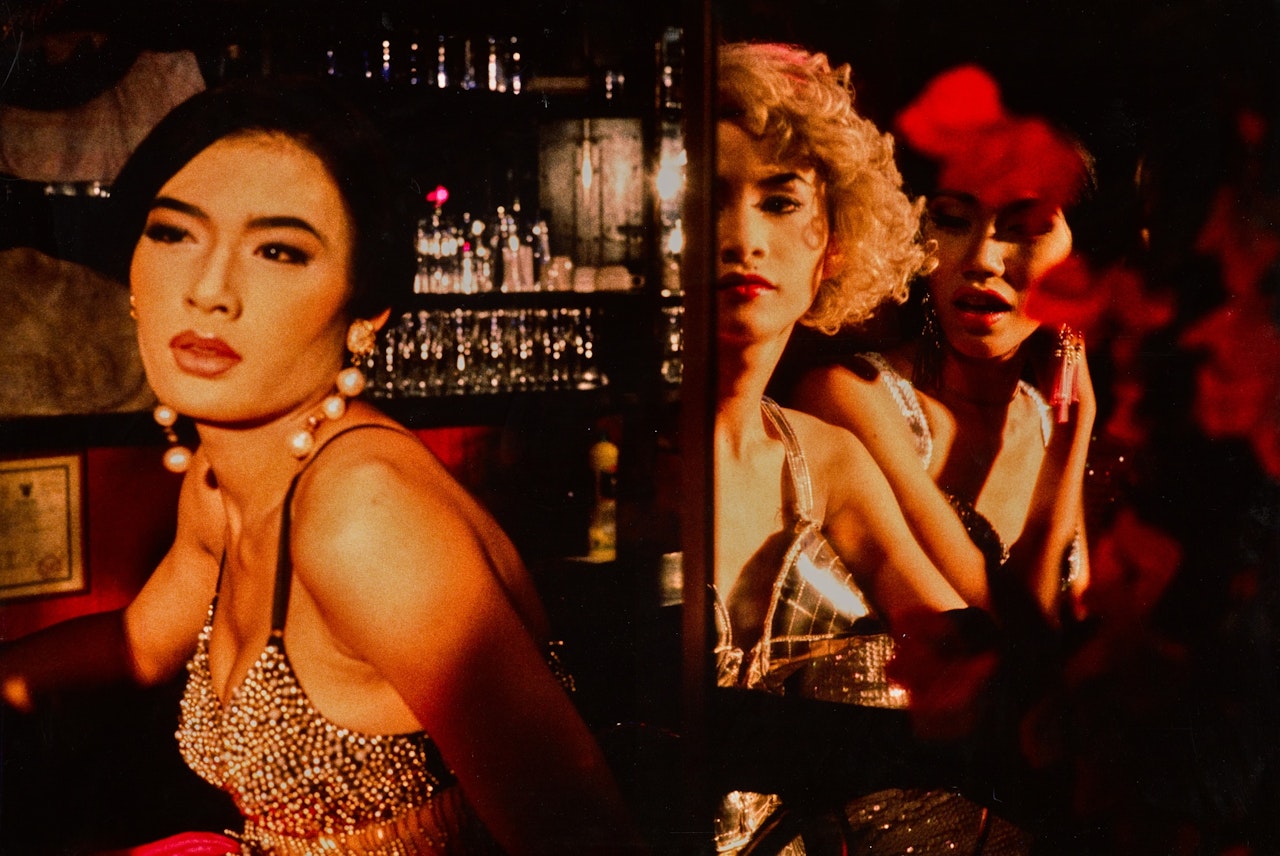 At the Bar: Toon, C, and So, Bangkok by Nan Goldin