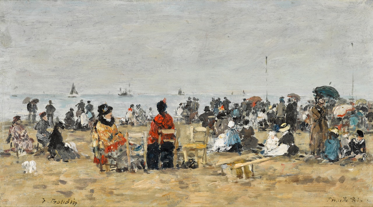 Trouville, l"heure du bain by Eugène Boudin