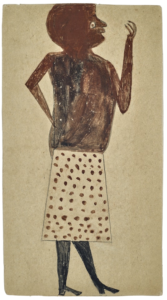 UNTITLED (WOMAN IN A POLKA DOT SKIRT) by Bill Traylor
