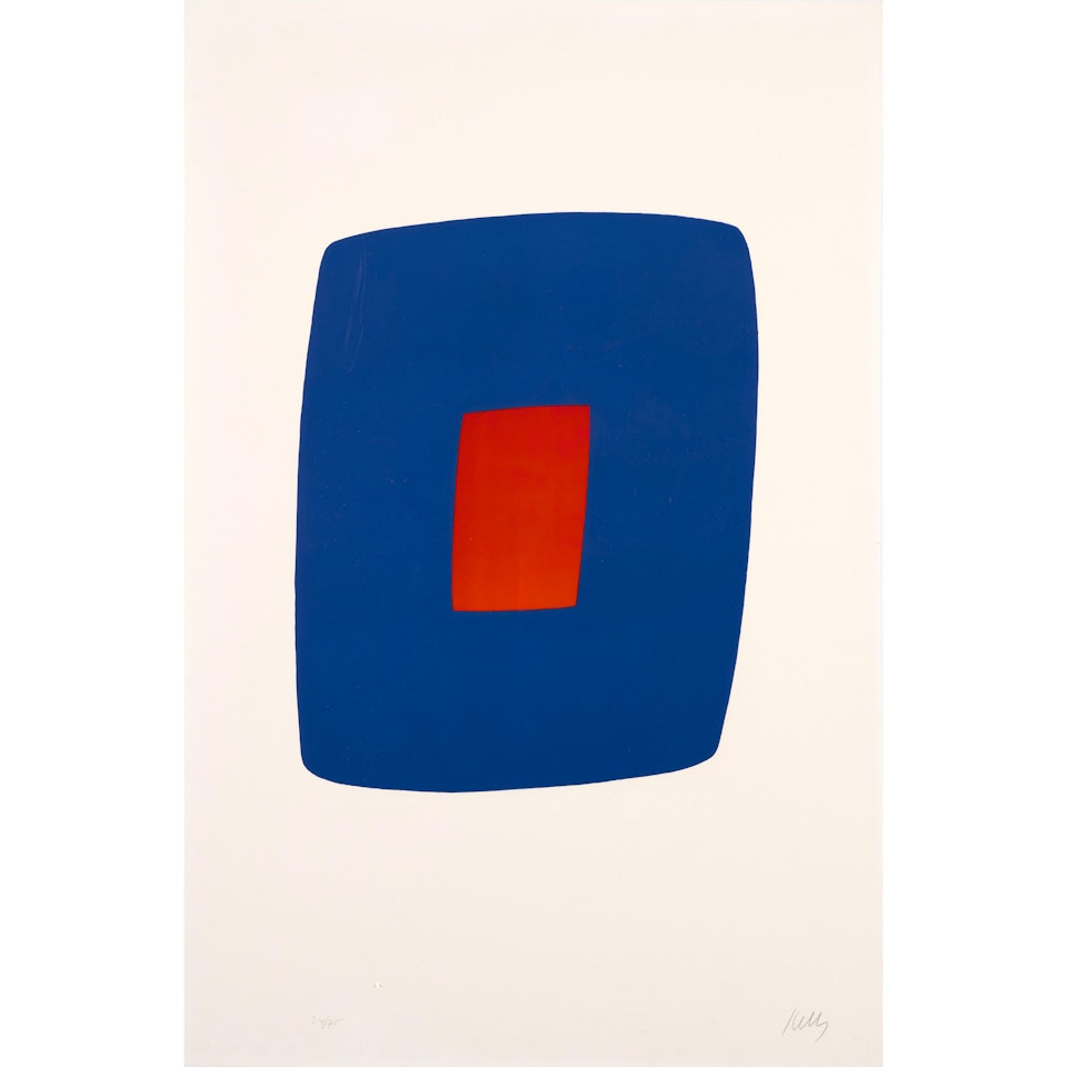 Dark Blue with Red (Axsom 10) by Ellsworth Kelly