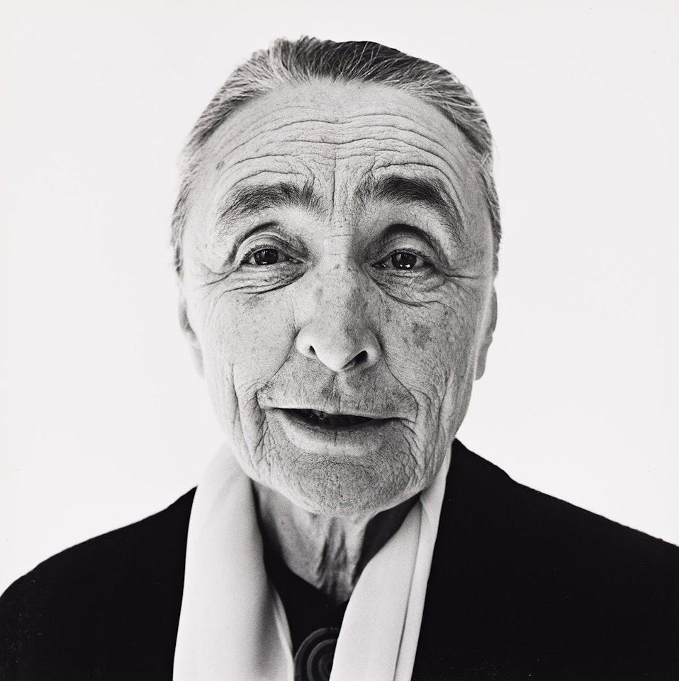 Portrait of the artist Georgia O"Keeffe by Richard Avedon