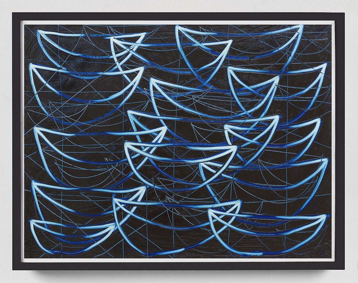 Untitled Seascape Drawing by Rashid Johnson