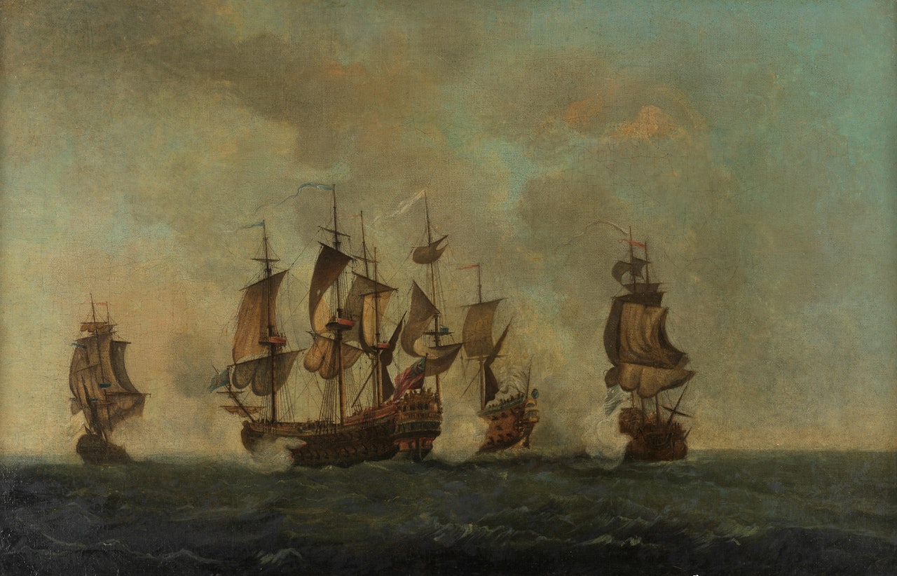 A Naval engagement by English School