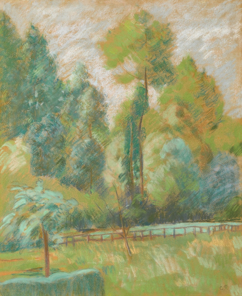 Les Peupliers à Eragny by Camille Pissarro