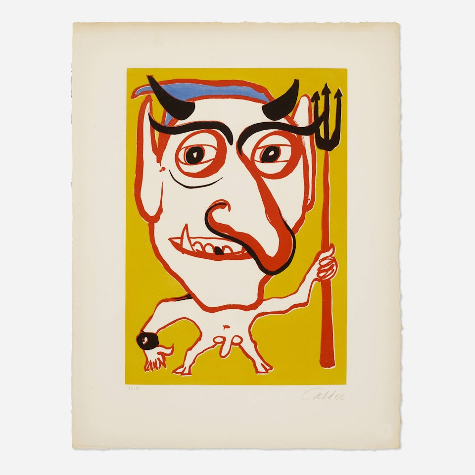 Le diable (portrait de Constantin Tacou) by Alexander Calder