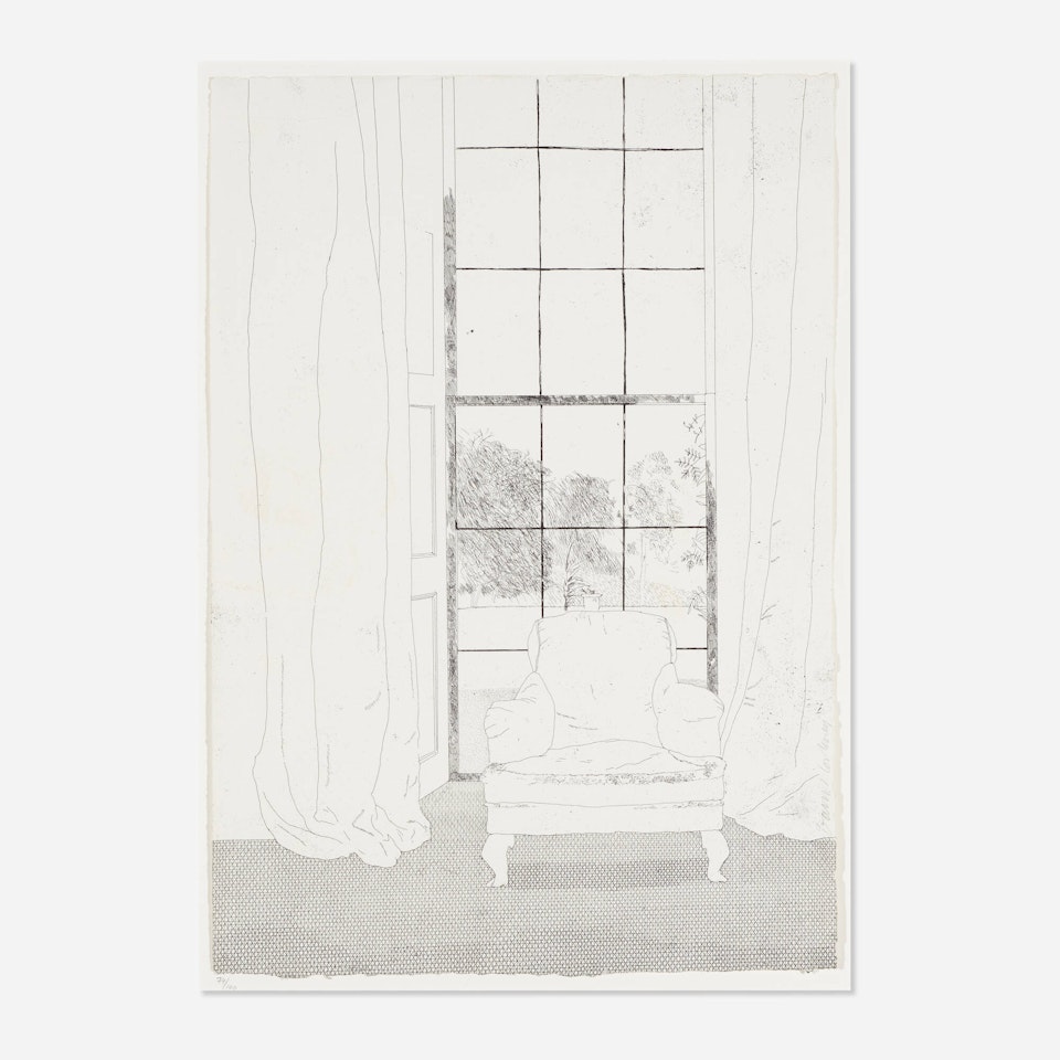 The boy who left home to learn fear (from the Illustrations for Six Fairy Tales from The Brothers Grimm series) by David Hockney