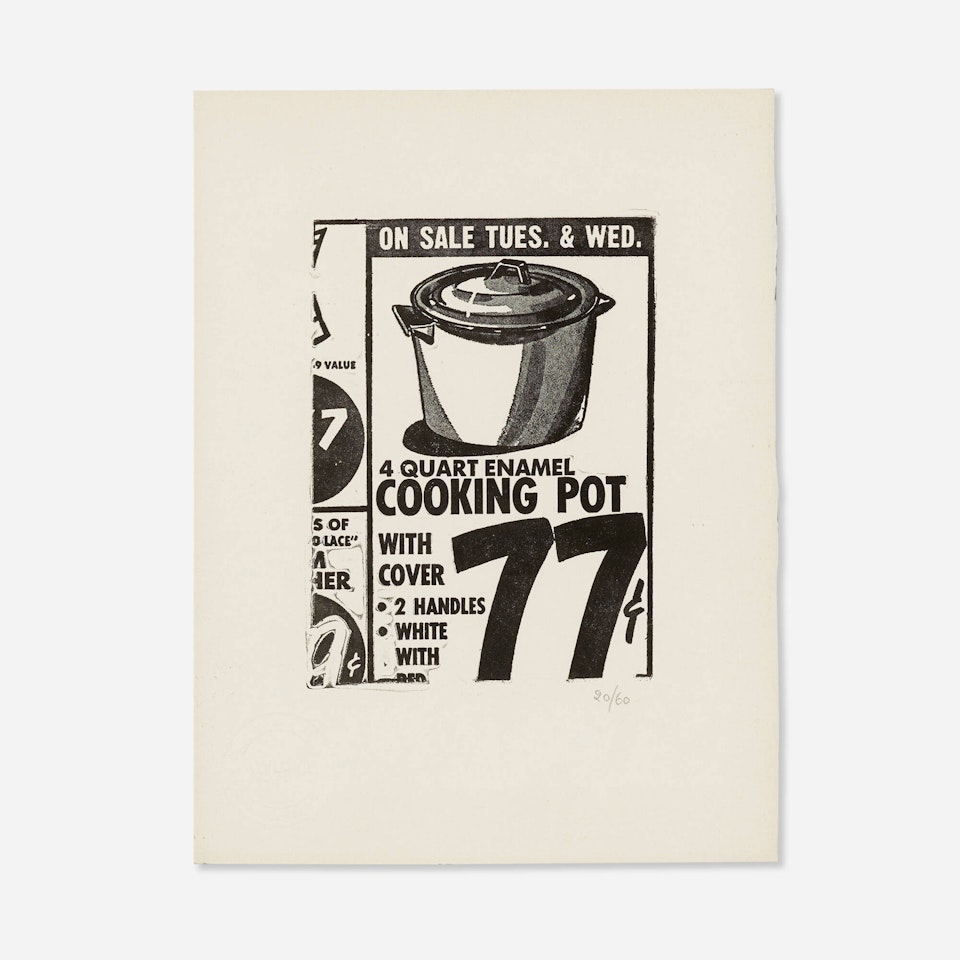 Cooking Pot (from the International Anthology of Contemporary Engraving: The International Avant-Garde, Vol. 5, America Discovered portfolio) by Andy Warhol