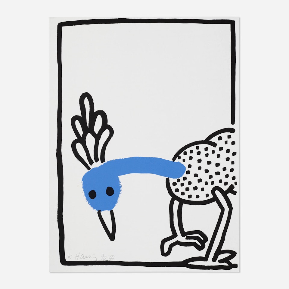 Plate 8 (from The Story of Red and Blue portfolio) by Keith Haring