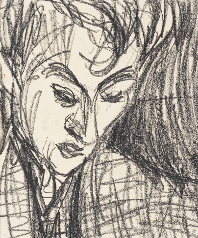 Portrait eines jungen Mannes (Selbstportrait) by Ernst Ludwig Kirchner