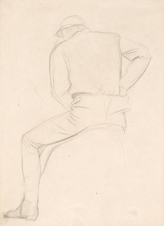 Étude de jockey, vu de dos by Edgar Degas