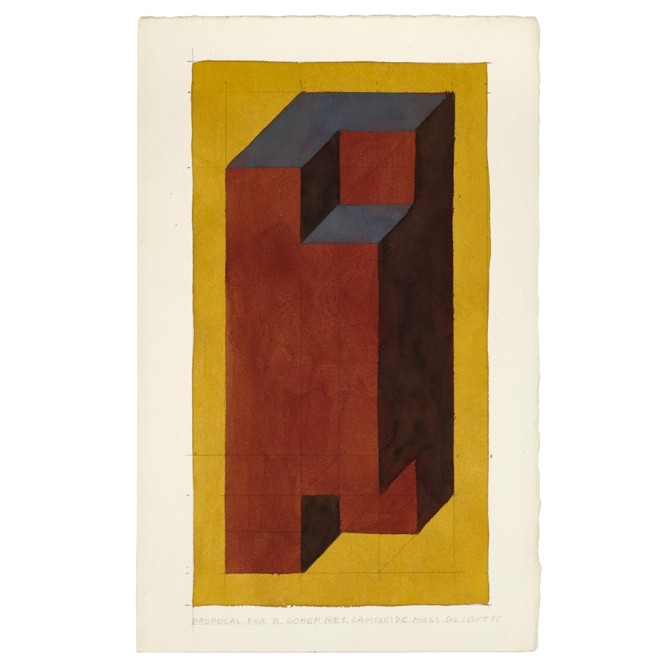 Wall Drawing (Proposal for R. Cohen"s Residence, Cambridge, MA) by Sol LeWitt