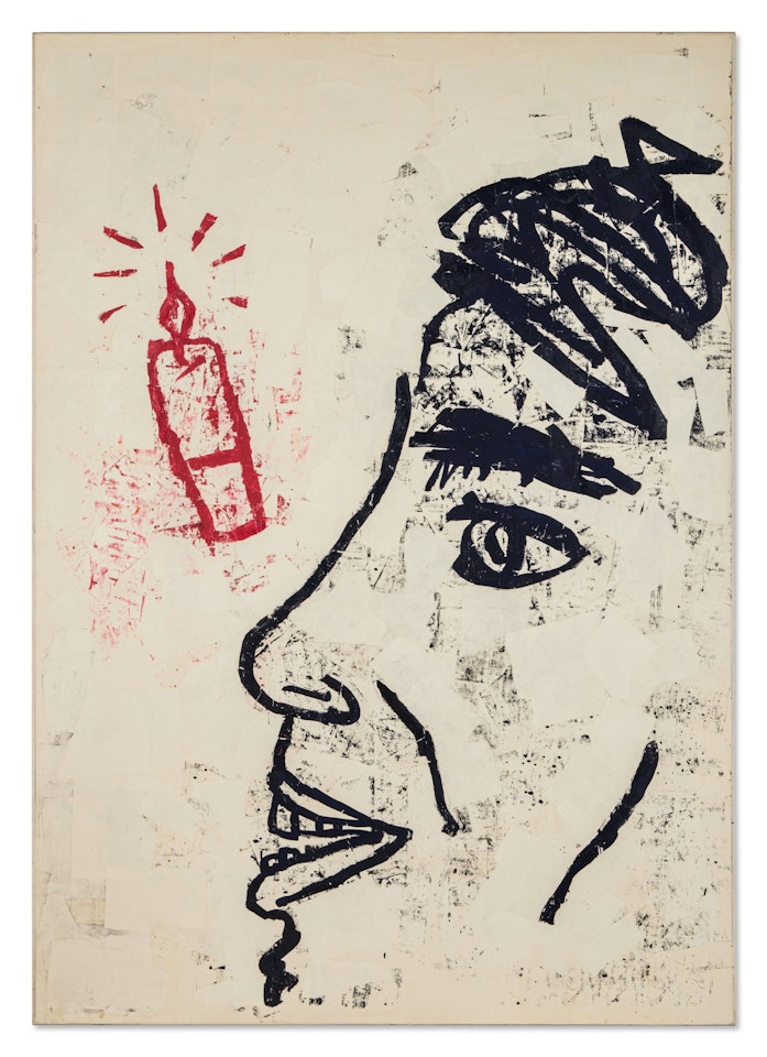 Root Hound (Portrait of George Condo) by Donald Baechler