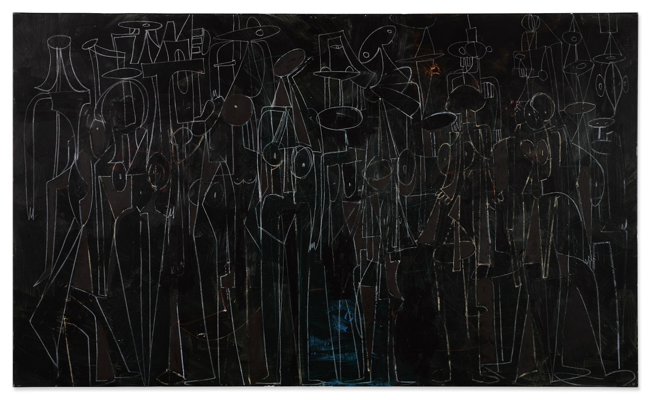 Black Standing Figures by George Condo
