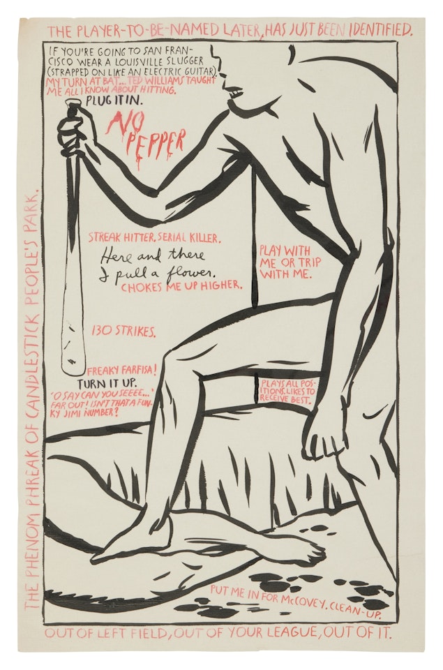 No Title (The player-to-be-named later,..) by Raymond Pettibon