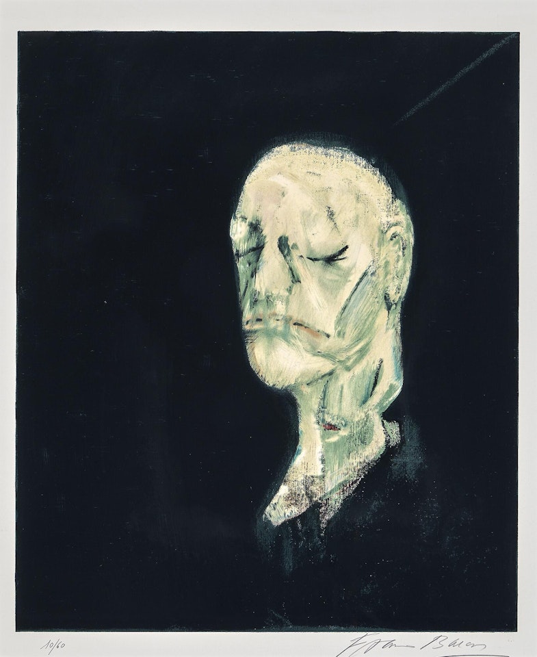 "Masque mortuaire de William Blake"; "Masque mortuaire de William Blake" by Francis Bacon