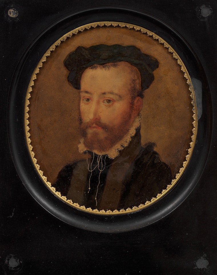 Portrait of a man traditionally identified as the Earl of Essex; and Portrait of a man in a tall hat, a pair by Continental School