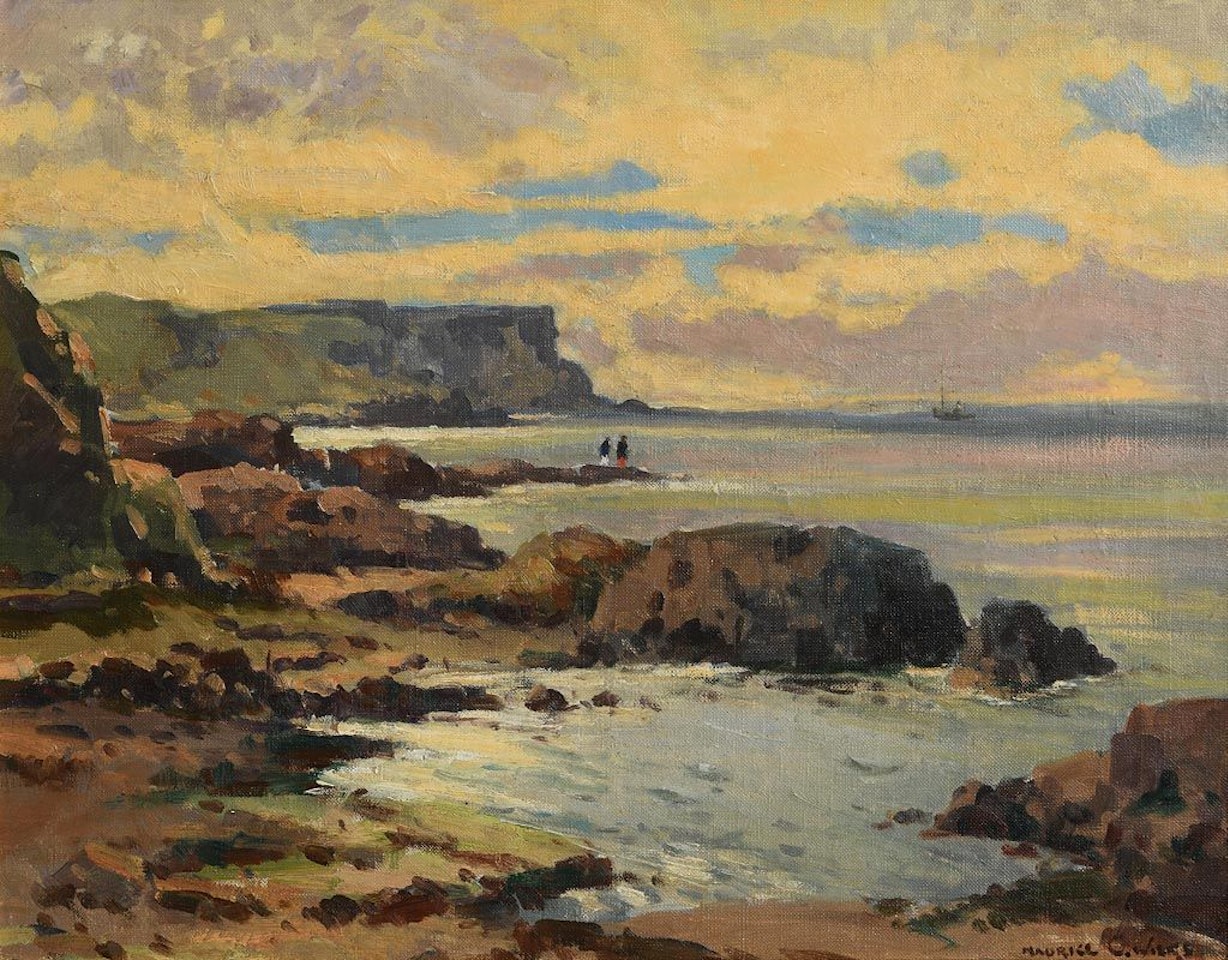 Evening Light, Dunseverick. Co. Antrim by Maurice Canning Wilks