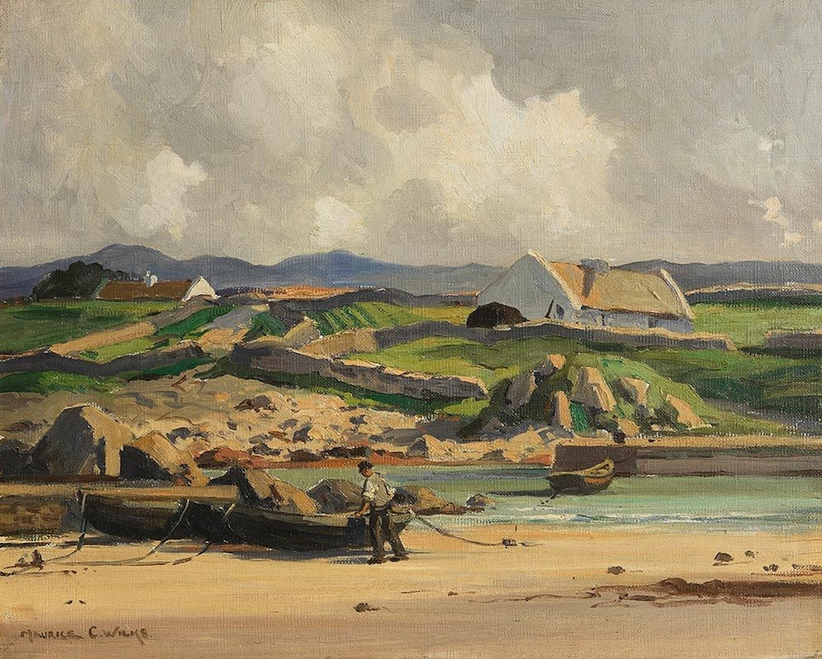 Fishing Harbour, Connemara by Maurice Canning Wilks