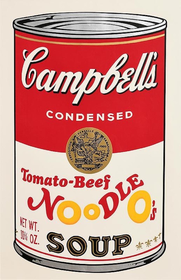 Tomato-Beef Noodle O´s, from Campbell"s Soup II; (F. & S. II.61) by Andy Warhol