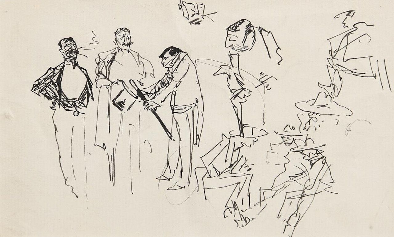 Before the Opera (with Portrait of a Young Lady verso) by John Butler Yeats