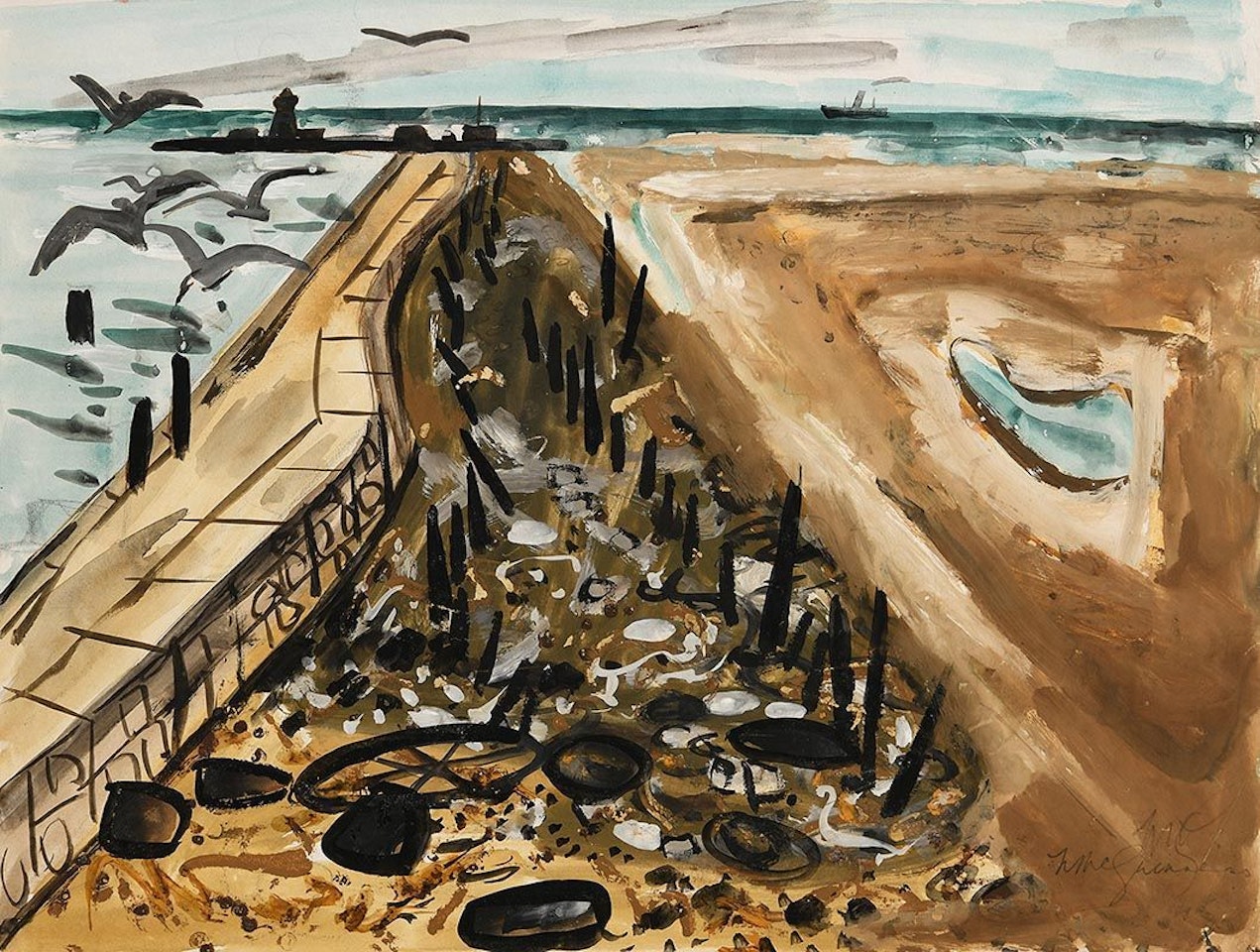 Shells and Rusted Wire II by Norah McGuinness