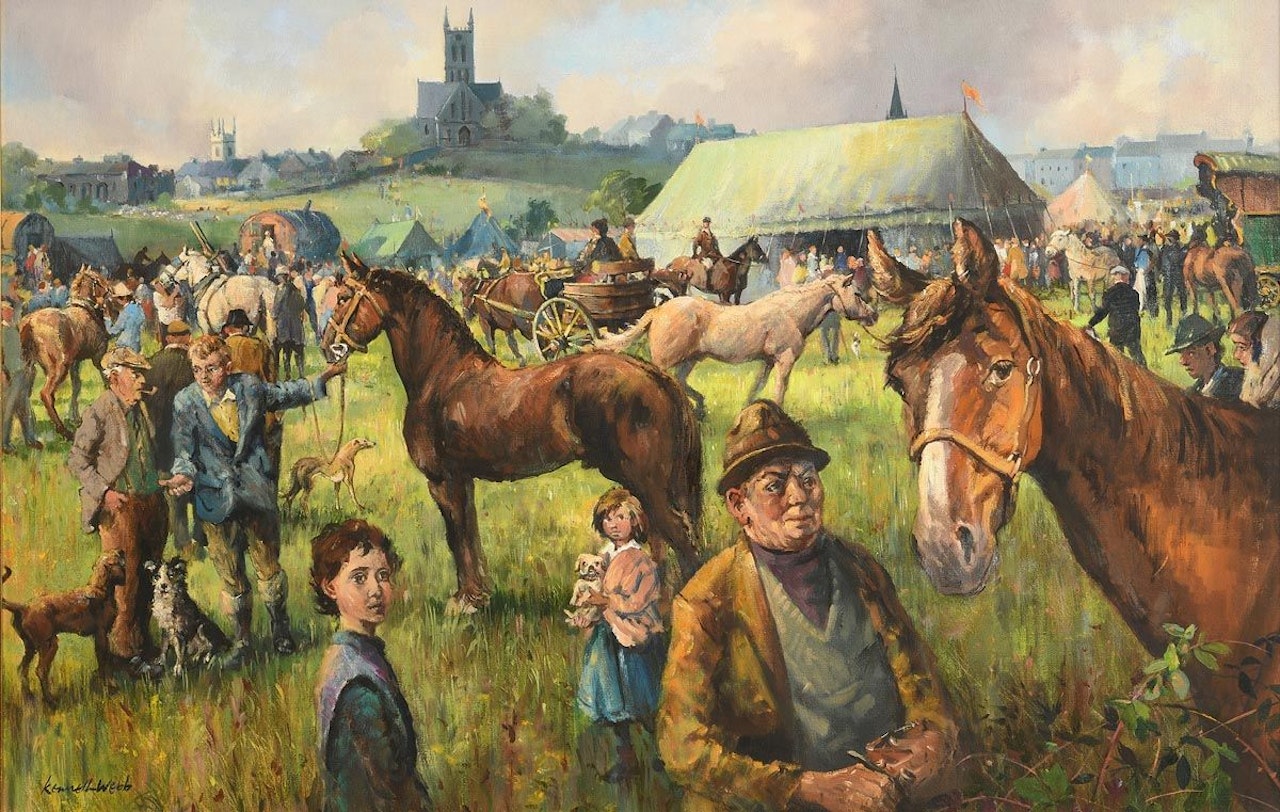 Horse Fair, Ballinasloe by Kenneth Webb