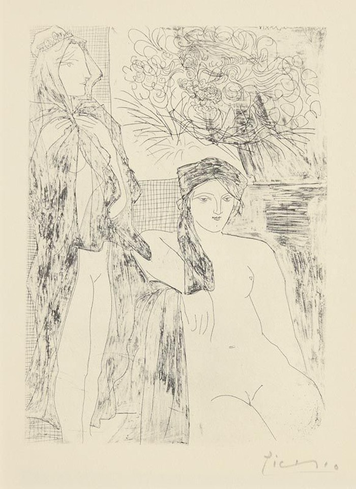 Rembrandt et Deux Femmes by Pablo Picasso