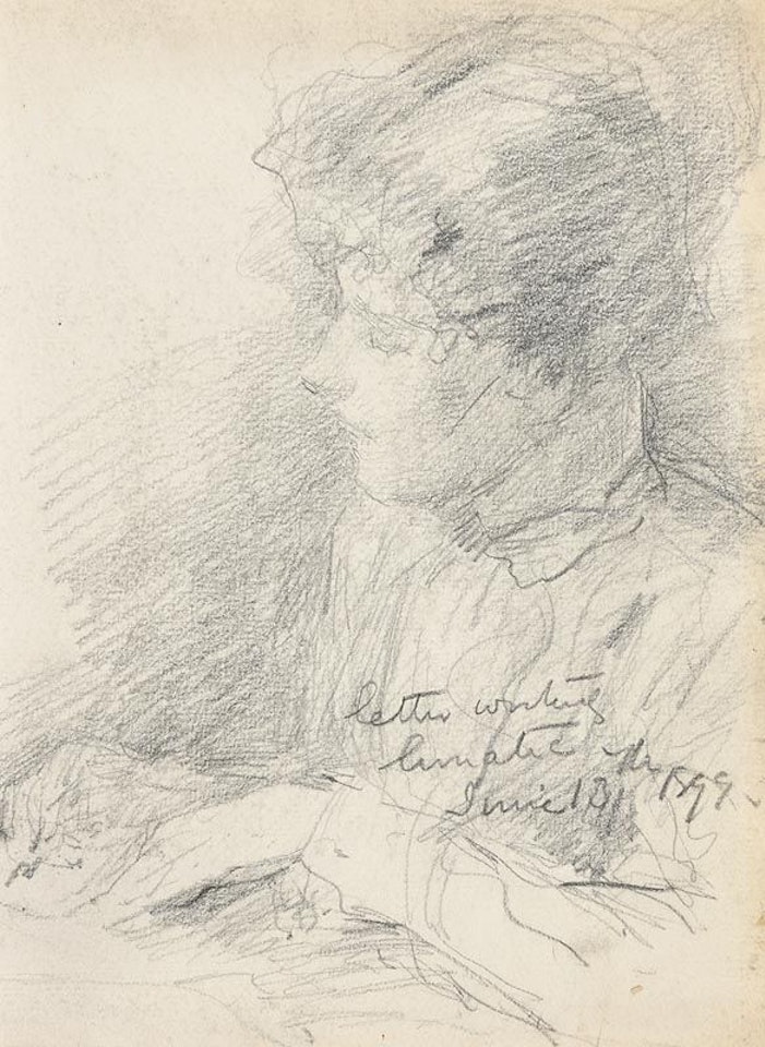 Letter Writing Lunatic, June 13th, 1899 by John Butler Yeats
