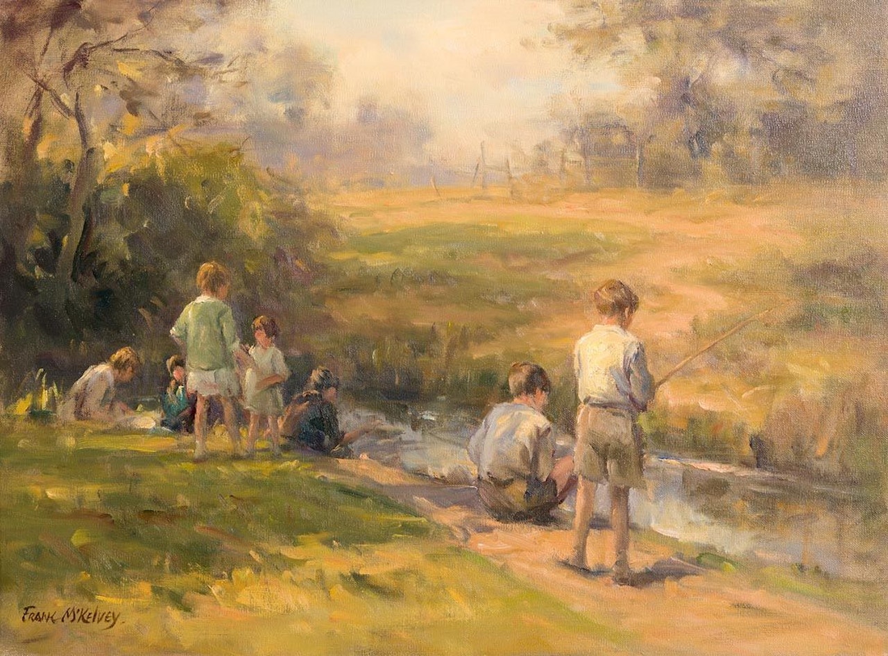 Boys Fishing by Frank Mckelvey