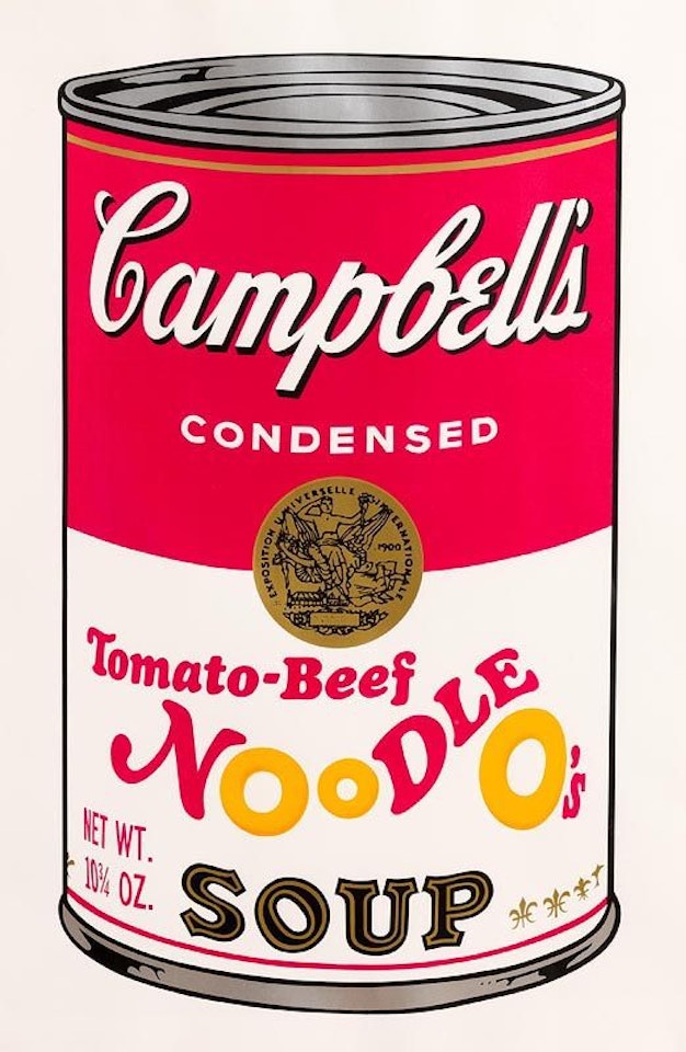 Tomato-Beef Noodle O´s, from Campbell"s Soup II; (F. & S. II.61) by Andy Warhol