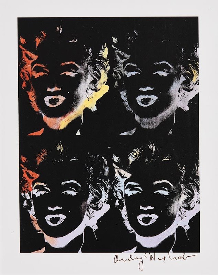 Four Multi-Coloured Marilyns by Andy Warhol