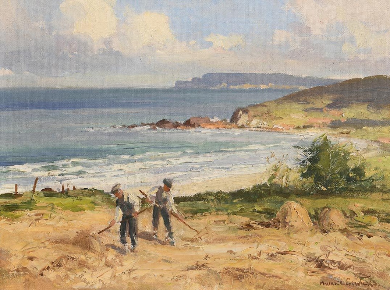 Hay Making, White-Park Bay, Co Antrim by Maurice Canning Wilks