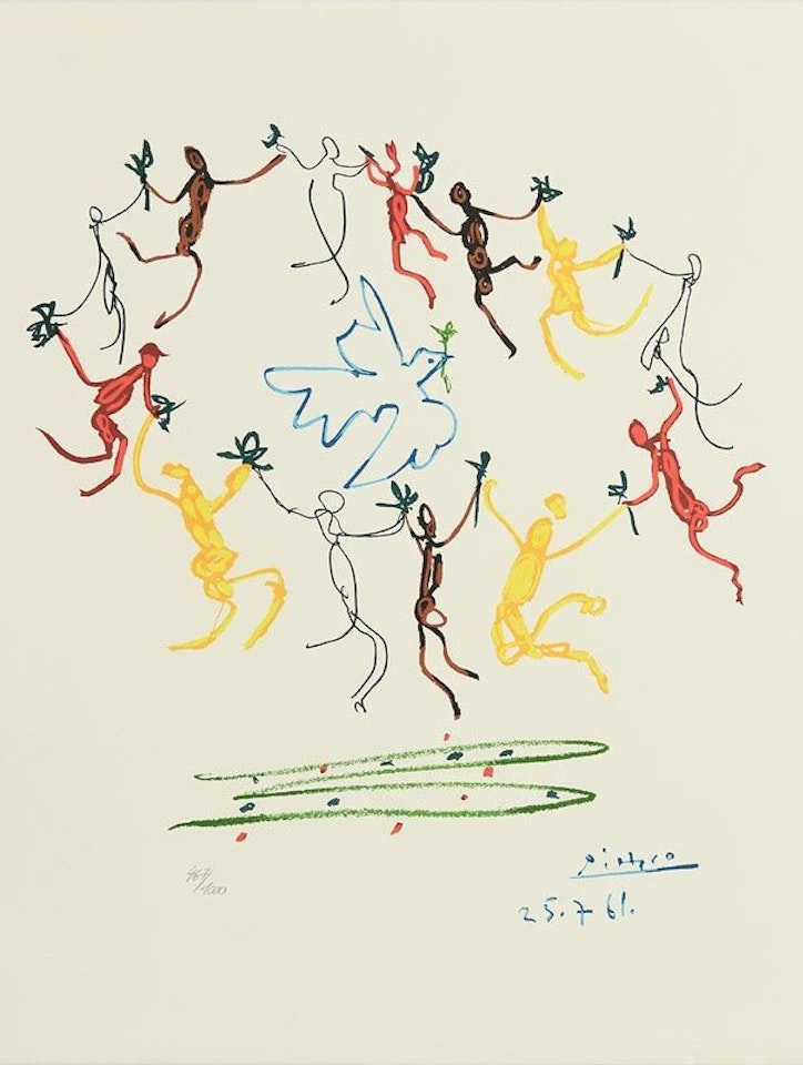 Dancers Around Dove of Peace by Pablo Picasso