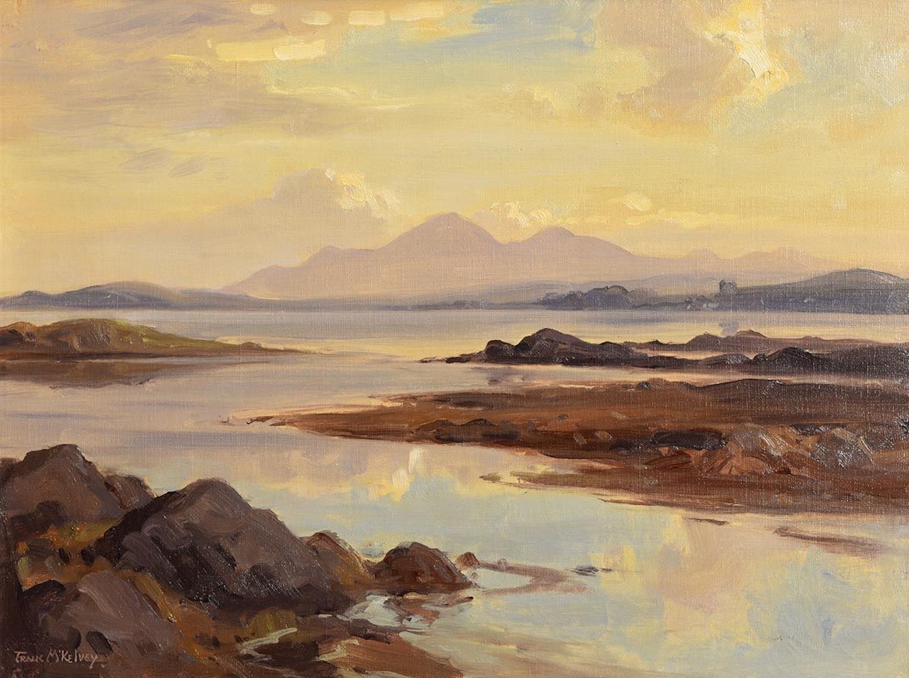 Mourne Mountains From Near Portaferry by Frank Mckelvey
