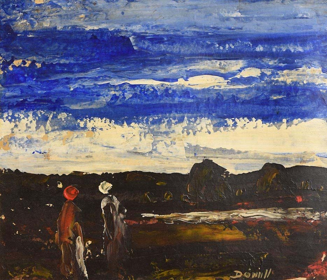 Two Figures in a Landscape by Daniel O'Neill