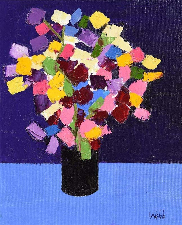 Sweet Pea in a Black Pot by Kenneth Webb