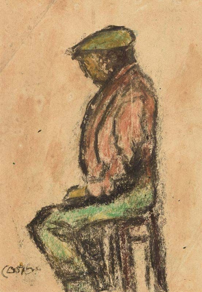 Belfast Shipyard Worker on 15th April 1912 (Day Titanic Sank) by William Conor
