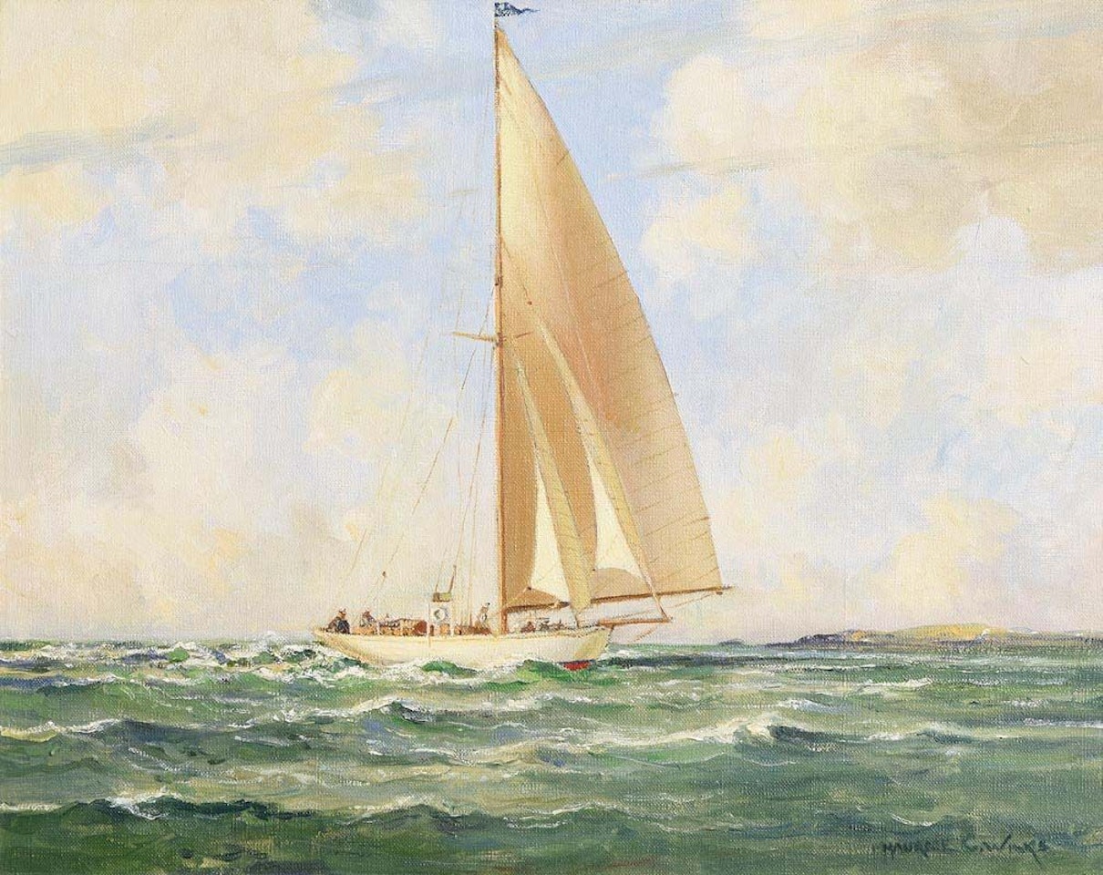 Under Sail on the Irish Sea by Maurice Canning Wilks