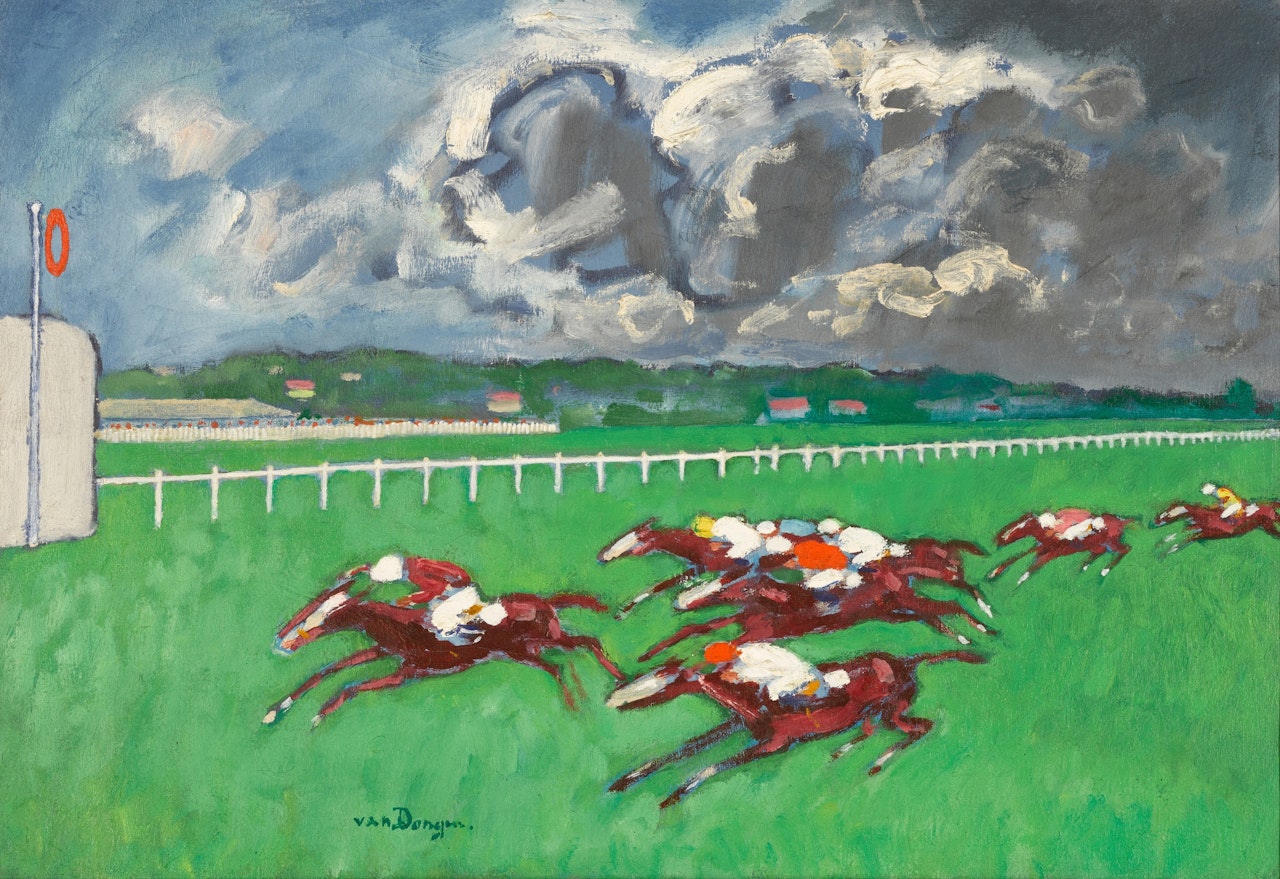 Les Courses or Blue Grass Races by Kees van Dongen