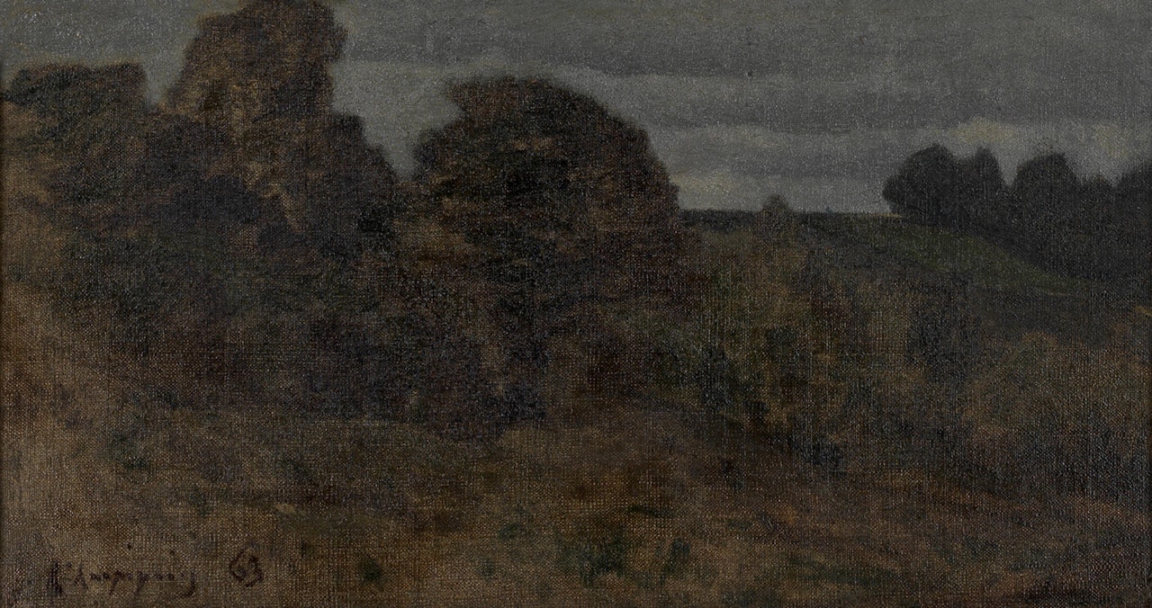 Paysage vallonné by Henri Harpignies