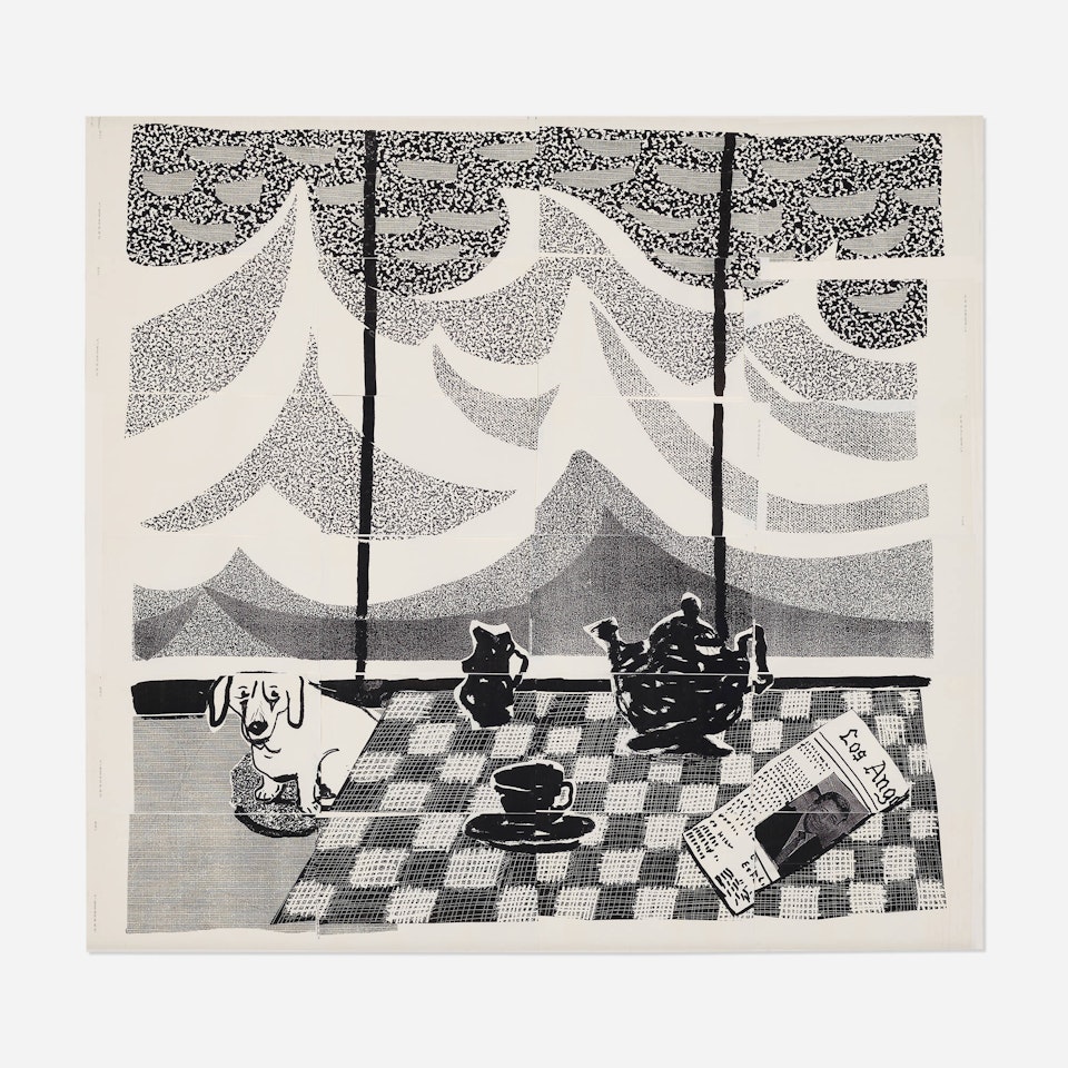 Breakfast with Stanley in Malibu by David Hockney