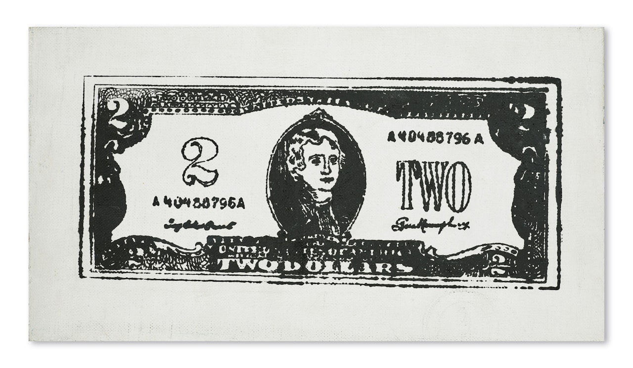 Two Dollar Bill (Front) by Andy Warhol