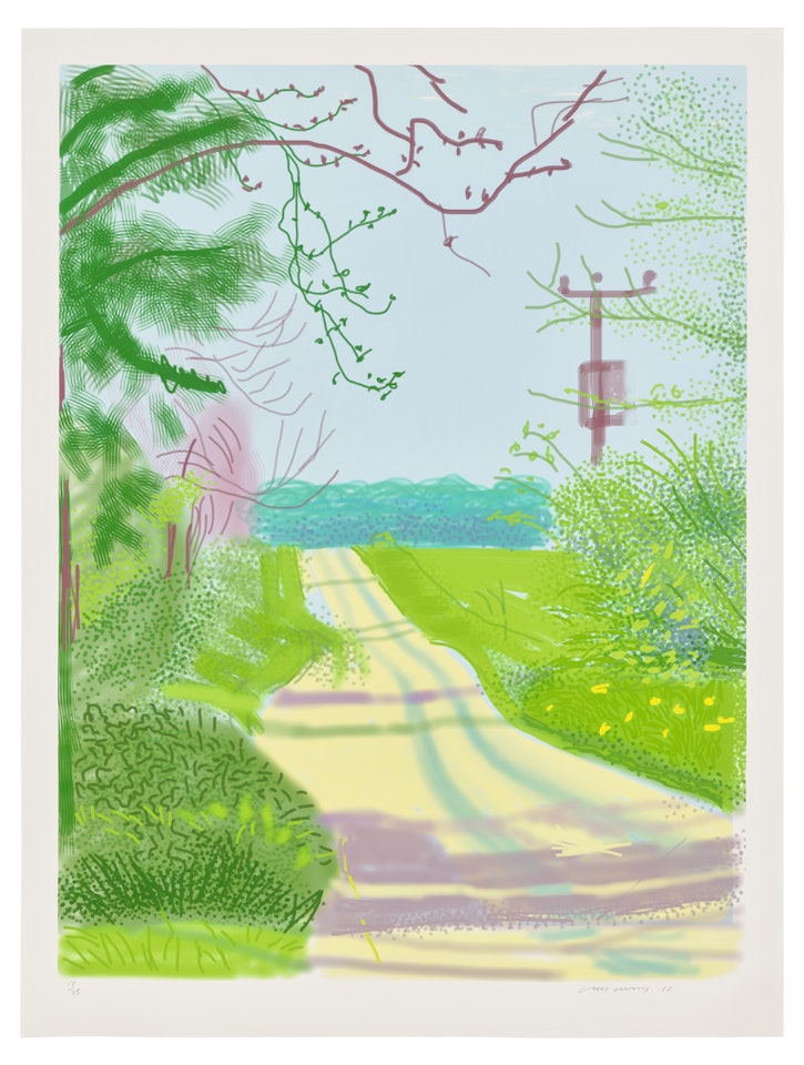 The Arrival of Spring in Woldgate, East Yorkshire in 2011 (twenty eleven) - 23 April by David Hockney