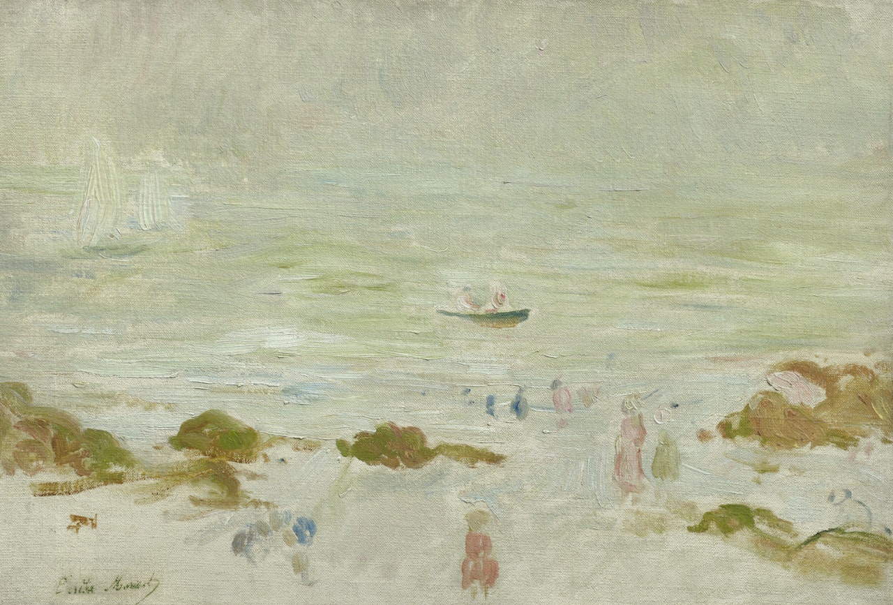 Plage de la Comtesse dans la brume by Berthe Morisot