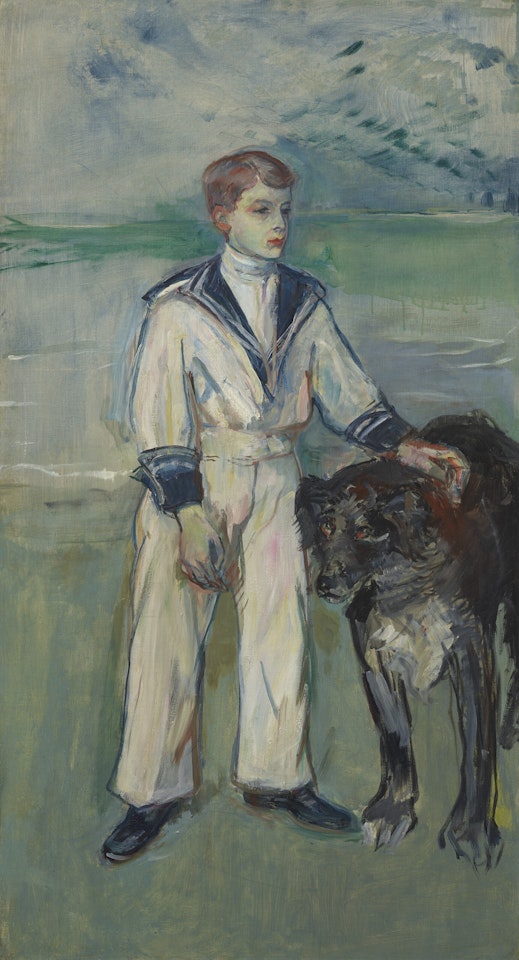 L"enfant au chien, fils de Madame Marthe et la chienne Pamela-Taussat by Henri de Toulouse-Lautrec