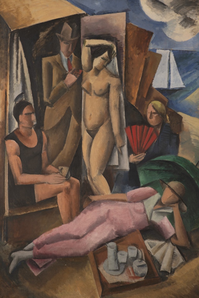 La plage by Henri Hayden