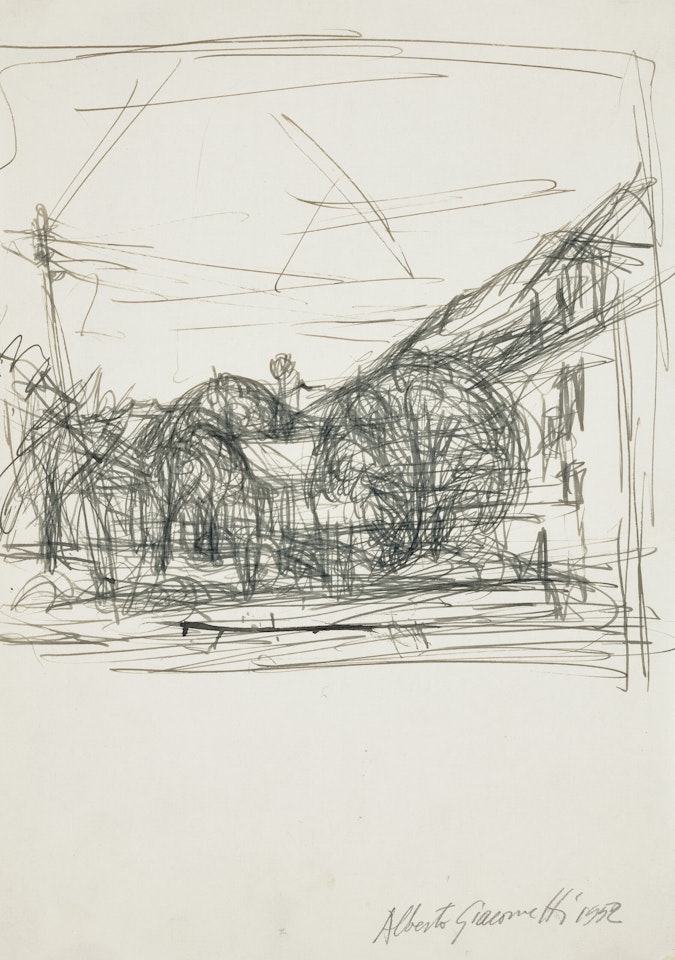 Paysage à Stampa by Alberto Giacometti
