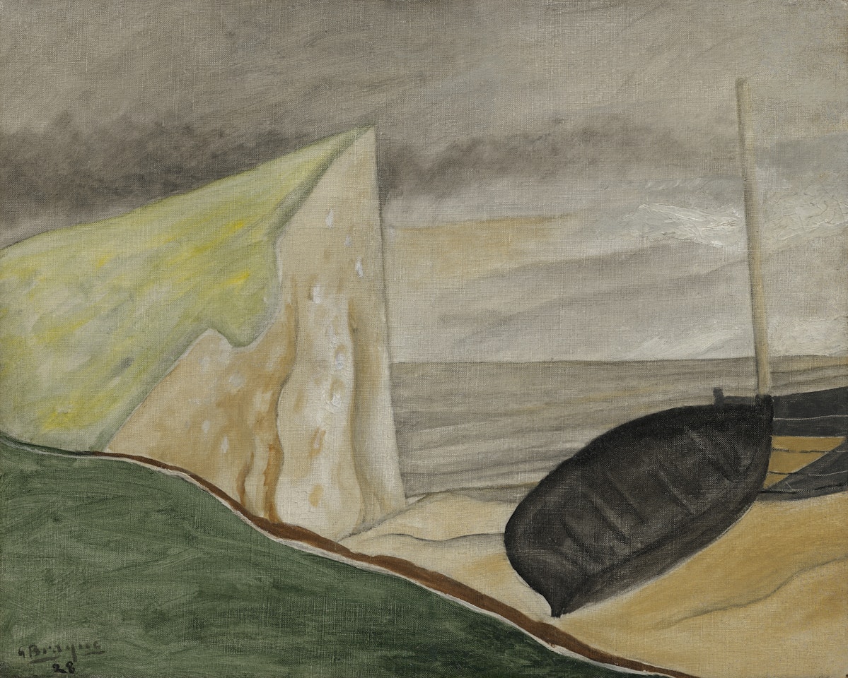 Falaise et bateau échoué by Georges Braque