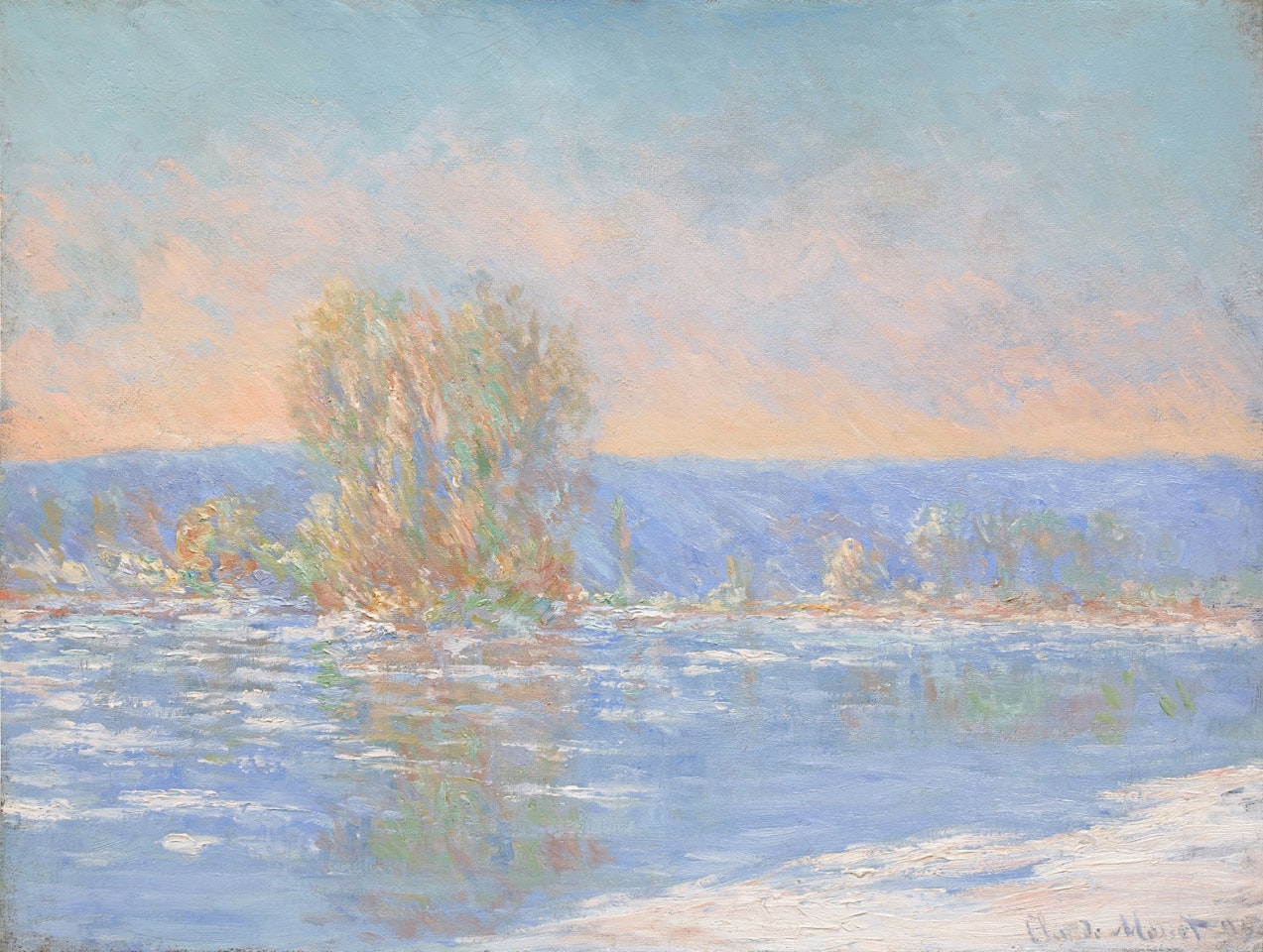 Glaçons, environs de Bennecourt by Claude Monet
