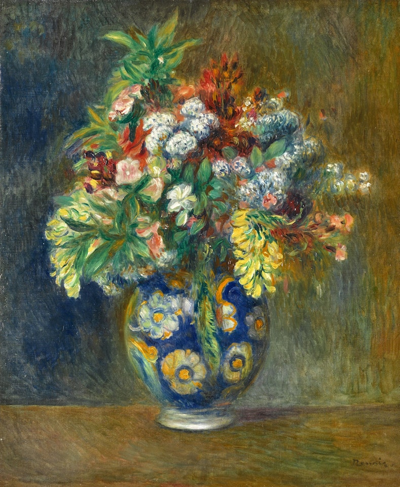 Fleurs dans un vase by Pierre-Auguste Renoir